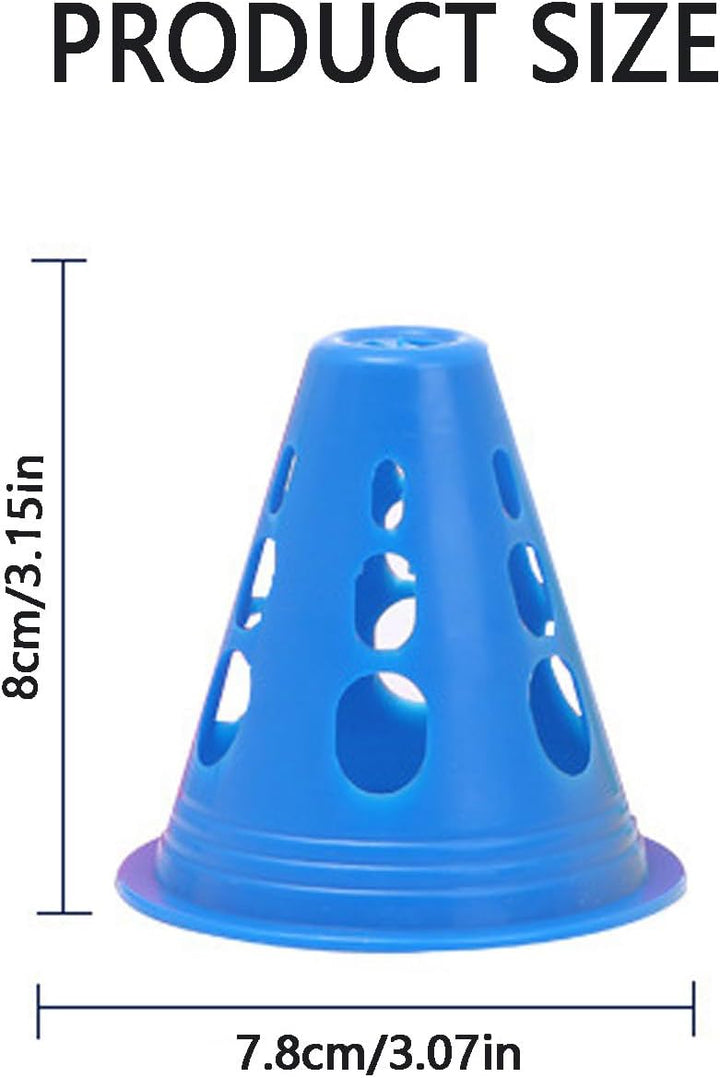20 multicolour mini soccer training cones
