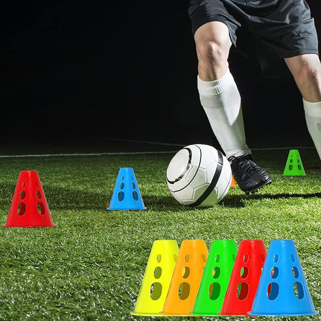 20 multicolour mini soccer training cones
