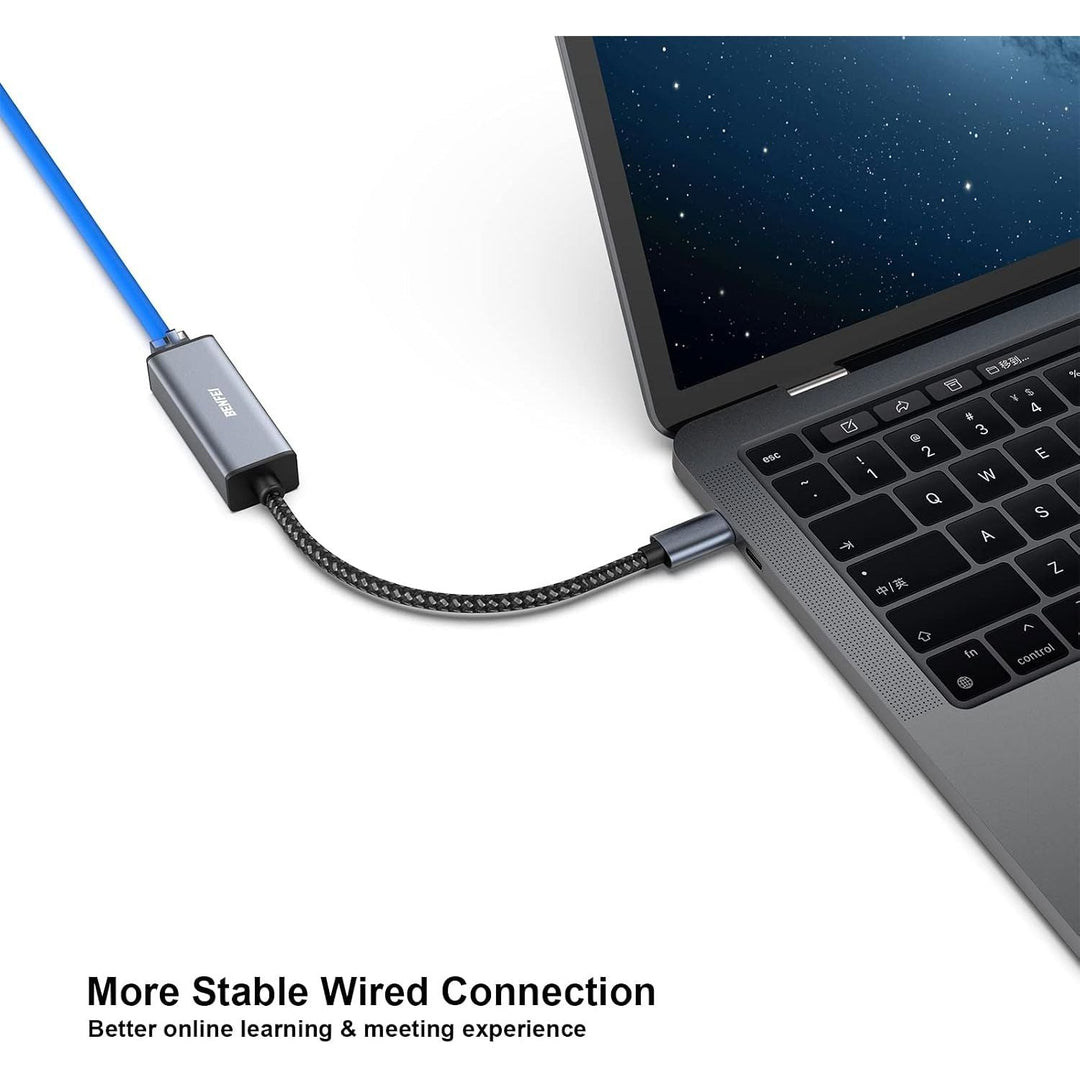 USB-C to Ethernet Adapter, USB Type-C (Thunderbolt 3/4) to RJ45 Gigabit Ethernet LAN Network Adapter Compatible with iPhone 15 Pro/Max, MacBook Pro/Air 2023, iPad Pro,iMac, S23, XPS 17 and More - Just Closeouts Canada Inc.000269grey