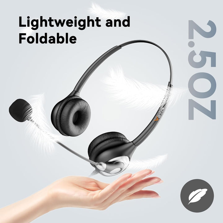 USB - C/USB - A Headset with Noise Cancelling Microphone - Wired Computer On - Ear Office Headphones All - Day Comfort for PC, Laptop, Tablet, Home, Work, Video Meeting, Online Classes, Zoom, Skype - Just Closeouts Canada Inc.