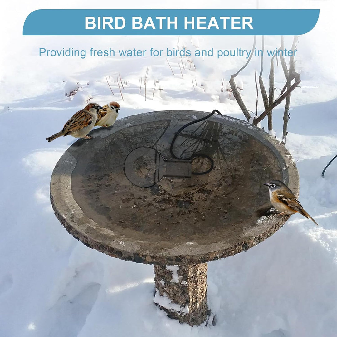 Utility De - Icer Submergible Cast Aluminum Chicken Water Heater for Livestock Tank Heater Winter Bird Bath Heater (250W Black) - Just Closeouts Canada Inc.