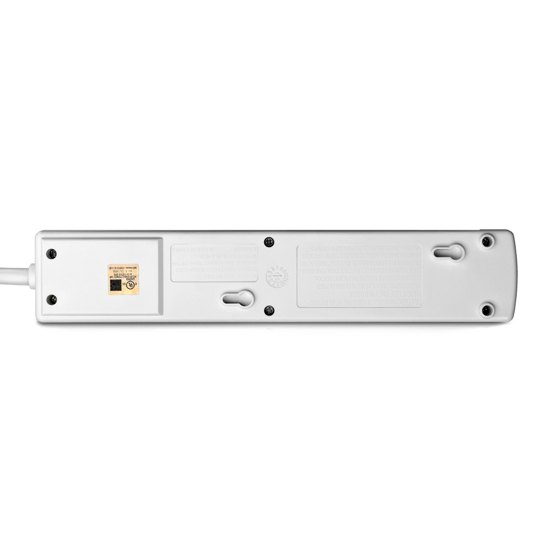 V7 7 - Outlet Home/Office Surge Protector, 12 ft cord, 1050 Joules - White - Just Closeouts Canada Inc.662919094435