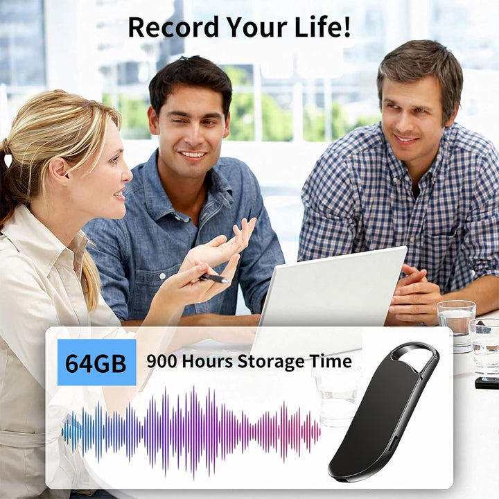 Vandlion 64GB Digital Voice Recorder, 1536kbps Hi - Fi Recording with Noise Reduction, Voice Activated Recorder for Lectures, Meetings, Interviews - Just Closeouts Canada Inc.