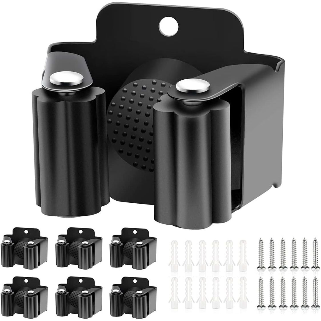 Verdenu 6 Pcs Mop and Broom Holder Wall Mounted, Mop Hanger Kit with Screws, Garden Tool Organizer for Kitchen, Home, Bathroom, Garage - Just Closeouts Canada Inc.