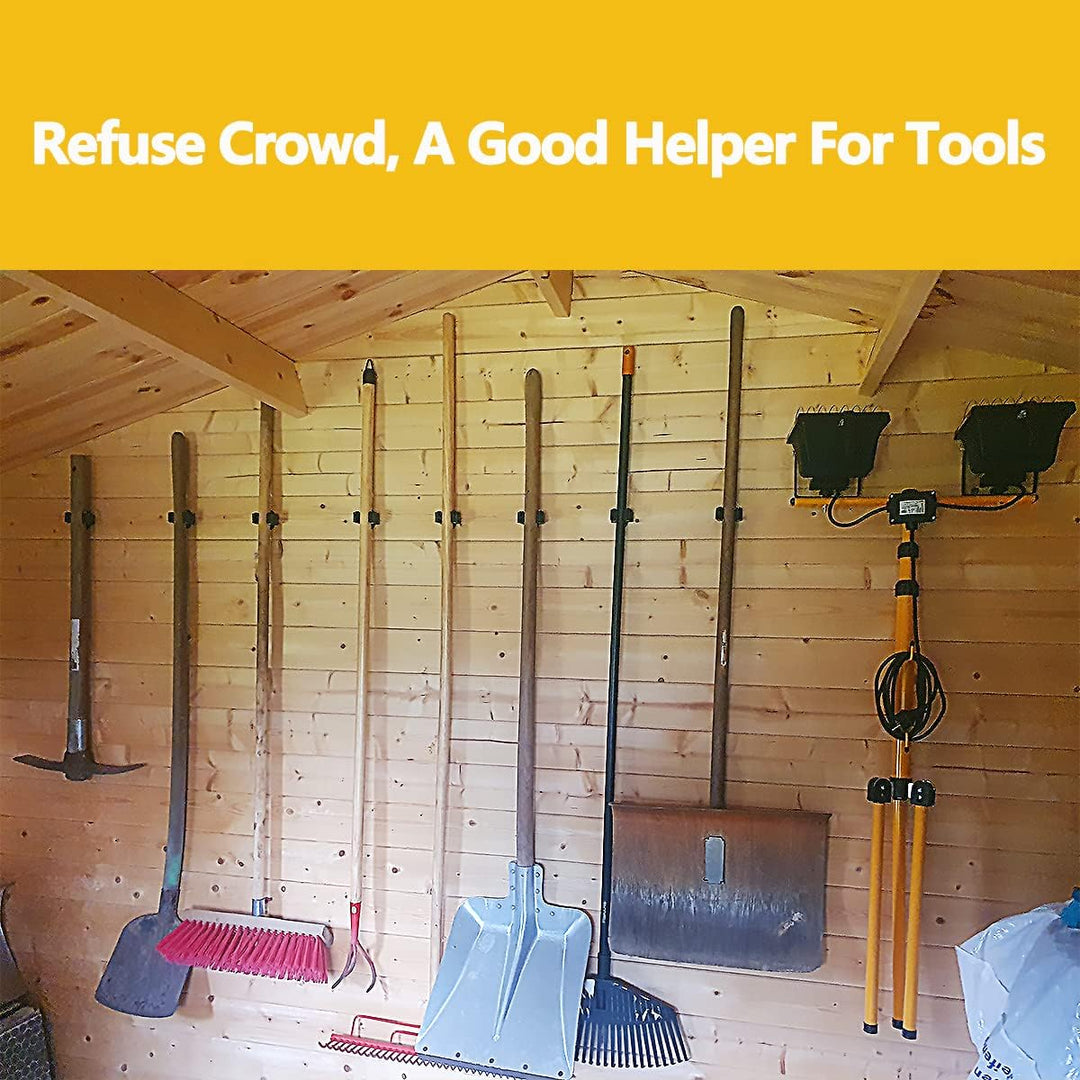 Verdenu 6 Pcs Mop and Broom Holder Wall Mounted, Mop Hanger Kit with Screws, Garden Tool Organizer for Kitchen, Home, Bathroom, Garage - Just Closeouts Canada Inc.