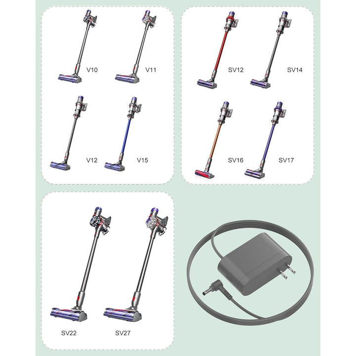 VHBW 30.45V for Dyson Vacuum Charger Only Compatible with Dyson V10, V11, V12, V15, SV12, SV14, SV16, SV20, SV22, SV27, SV28, and SV30 Cordless Absolute, Animal, Motorhead Models Vacuum - Just Closeouts Canada Inc.
