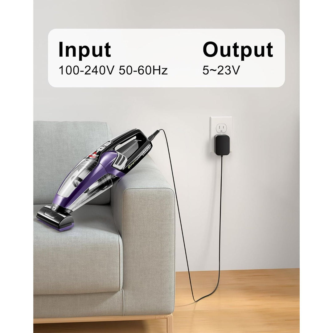 VHBW for Bissell Pet Hair Eraser Charger, Charging Power Cord Compatible with Bissell 2390 2390A 23903 2284W 2284 14.4V Lithium Ion Hand Vacuum Power Cord - Just Closeouts Canada Inc.