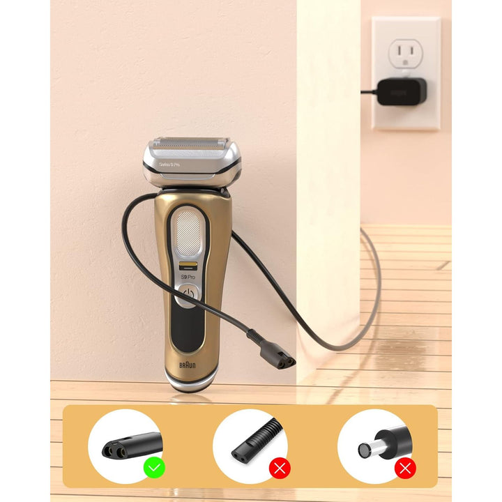 VHBW for Braun Shaver Charger, Compatible with Braun Shaver Series 1/2/3/4/5/6/7/9 XT5 and 9465cc 9440 7020s 790cc 6075cc 6072cc 6020s 5020 5018s 310s 3040 190s 130s Charger Cord - Just Closeouts Canada Inc.
