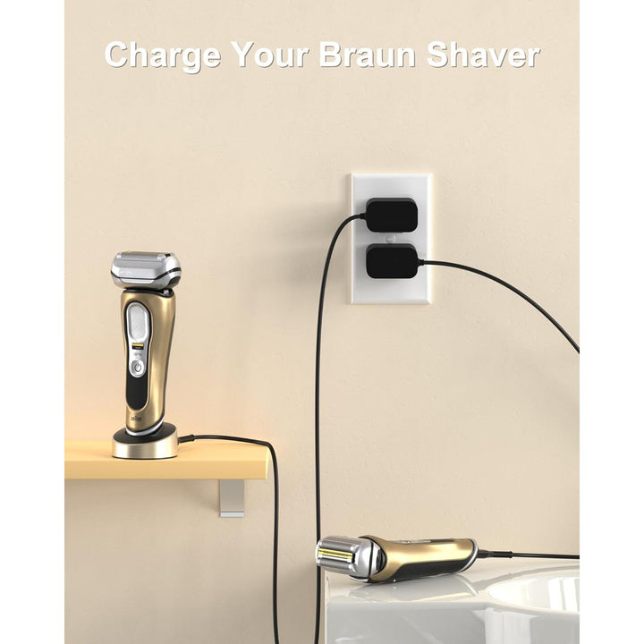 VHBW for Braun Shaver Charger, Compatible with Braun Shaver Series 1/2/3/4/5/6/7/9 XT5 and 9465cc 9440 7020s 790cc 6075cc 6072cc 6020s 5020 5018s 310s 3040 190s 130s Charger Cord - Just Closeouts Canada Inc.