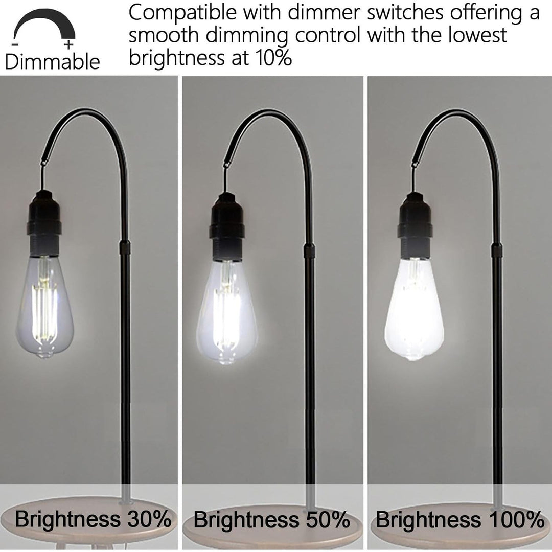Vintage E26 LED 6W Edison Bulb Dimmable ST58 Light Bulbs 850LM Vintage Edison Clear Glass LED Filament Light Bulbs CRI90+, Clear Glass Style for Home, Offic (5000K-Daylight White, 4 Pack) - Just Closeouts Canada Inc.X0045U4T4P