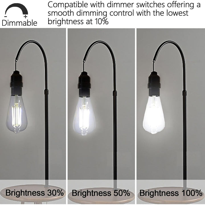 Vintage E26 LED 6W Edison Bulb Dimmable ST58 Light Bulbs 850LM Vintage Edison Clear Glass LED Filament Light Bulbs CRI90+, Clear Glass Style for Home, Offic (5000K-Daylight White, 4 Pack) - Just Closeouts Canada Inc.X0045U4T4P