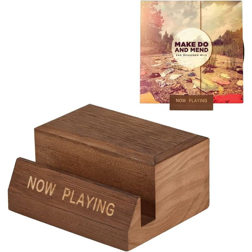 Vinyl Record Holder Display Stand - Tabletop Now Playing Album Cover Holder - Now Spinning Record Rack - Single CD Stand LP Display Shelf - Wooden Vinyls Records Storage Organizer - Modern Home Decor - Just Closeouts Canada Inc.X003CTH0F5