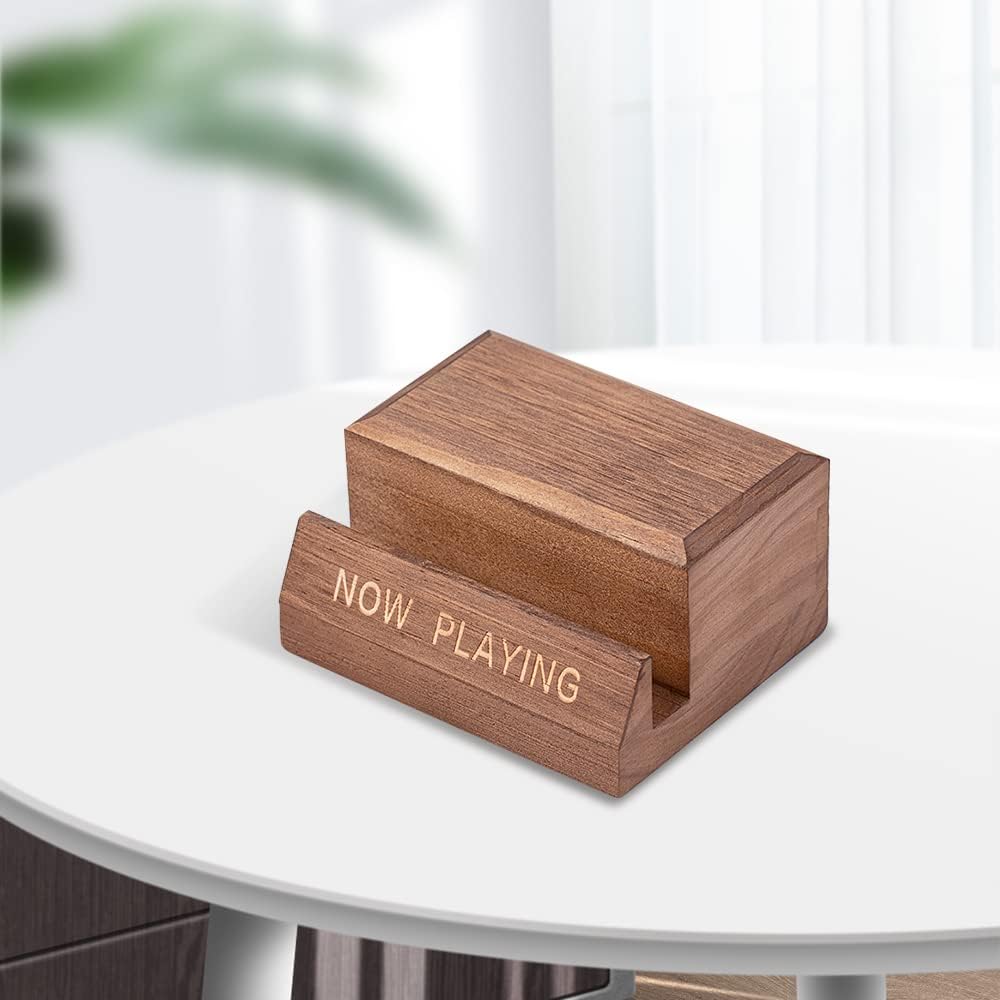 Vinyl Record Holder Display Stand - Tabletop Now Playing Album Cover Holder - Now Spinning Record Rack - Single CD Stand LP Display Shelf - Wooden Vinyls Records Storage Organizer - Modern Home Decor - Just Closeouts Canada Inc.X003CTH0F5