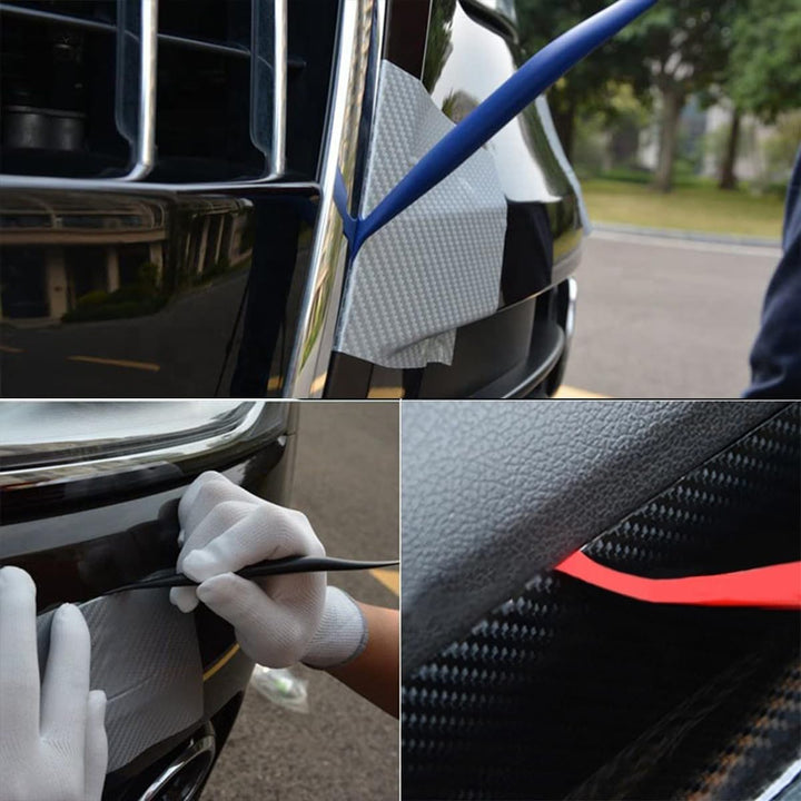 Vinyl wrap tools applied around vehicle trim