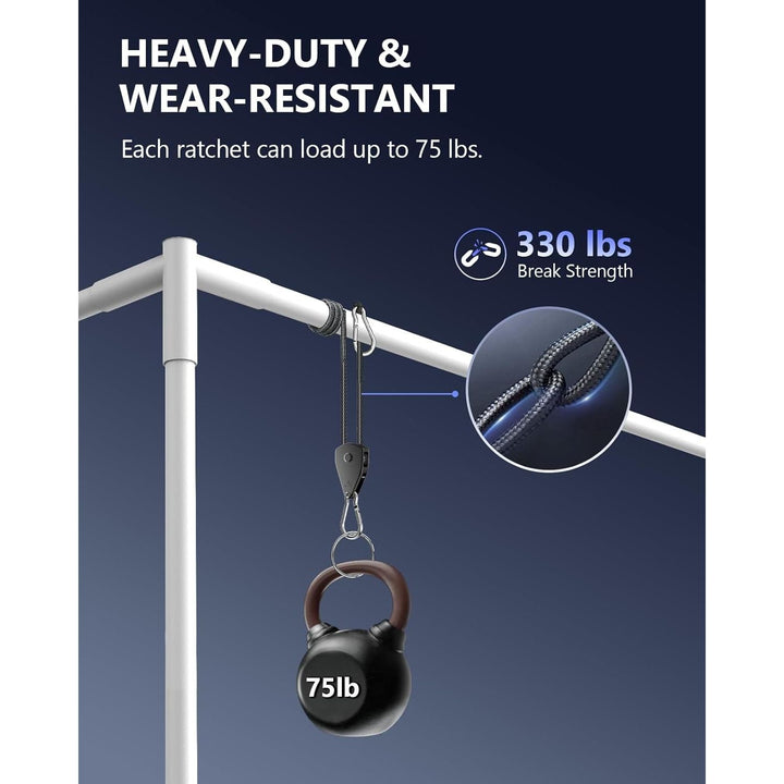 VIPARSPECTRA 2 - Pack 1/8 inch Heavy Duty Adjustable Grow Light Rope Hanger Yoyo for Grow Light Fixtures & Gardening, 150lb Capacity Per 2 - Pack - Just Closeouts Canada Inc.