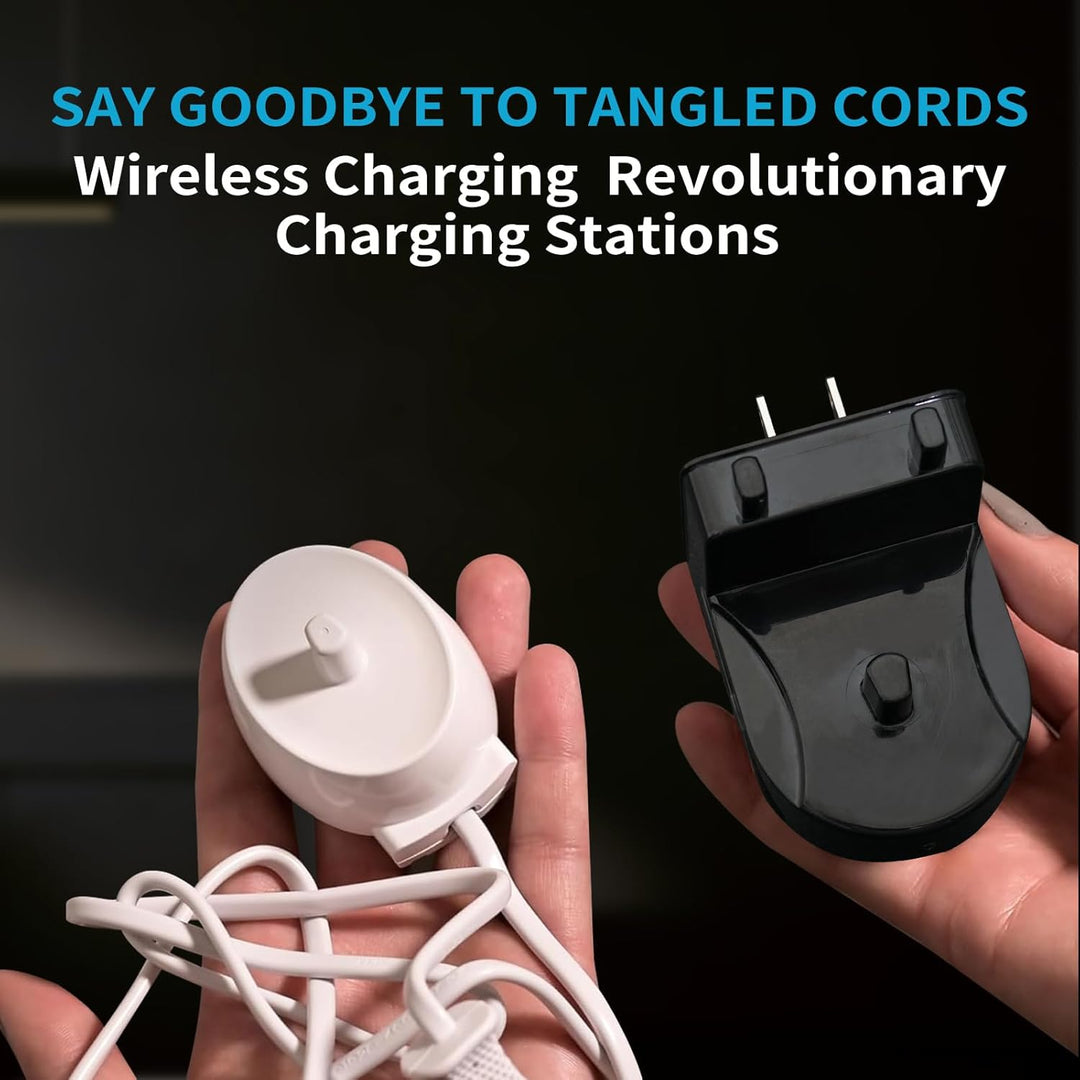 Wall Charger Cordless for Braun Oral B Electric Toothbrush,Wall Mount Charger Base for Braun Oral B Pro 300 400 500 1000 Smart Series,Inductive Charging,Portable Travel with IPX7 Waterproof Black - Just Closeouts Canada Inc.