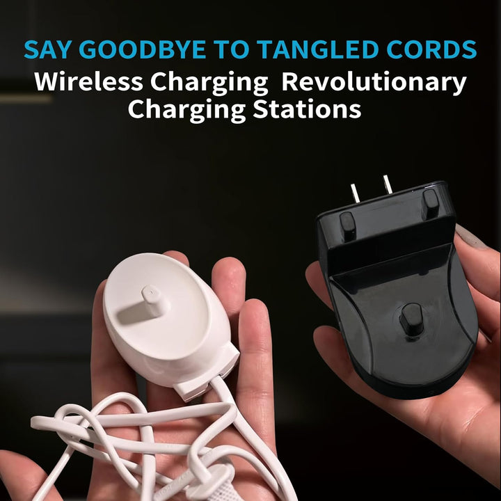 Wall Charger Cordless for Braun Oral B Electric Toothbrush,Wall Mount Charger Base for Braun Oral B Pro 300 400 500 1000 Smart Series,Inductive Charging,Portable Travel with IPX7 Waterproof Black - Just Closeouts Canada Inc.