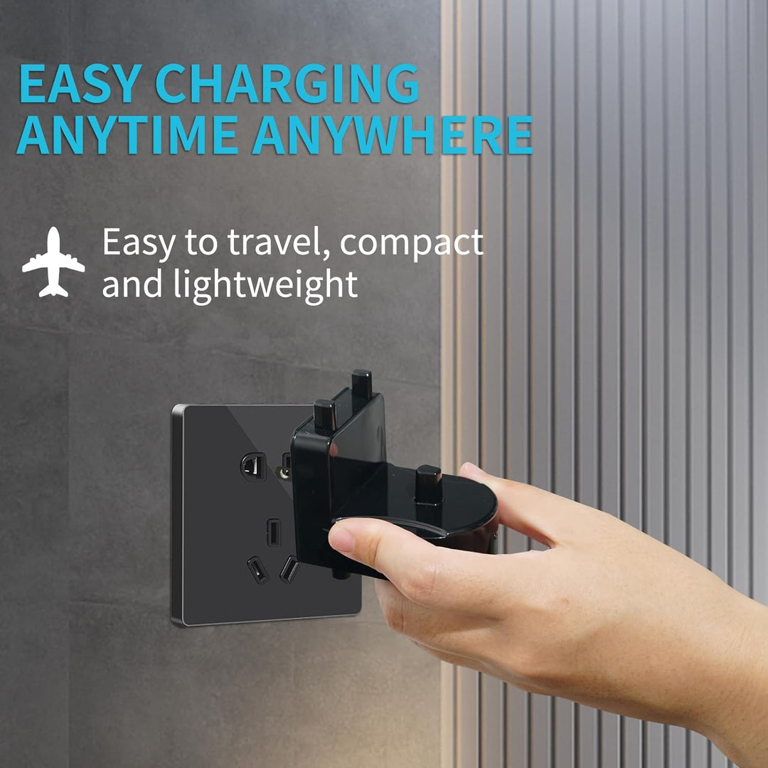 Wall Charger Cordless for Braun Oral B Electric Toothbrush,Wall Mount Charger Base for Braun Oral B Pro 300 400 500 1000 Smart Series,Inductive Charging,Portable Travel with IPX7 Waterproof Black - Just Closeouts Canada Inc.