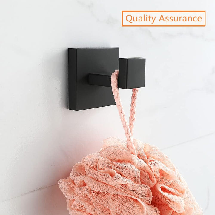 Wall Hooks Towel Hooks Towel Holder Robe Hook Bathroom Hooks Black Heavy Duty Door Hanger Stainless Steel Matt Black 4 Pack 2.1 Inch - Just Closeouts Canada Inc.X002YTINYL