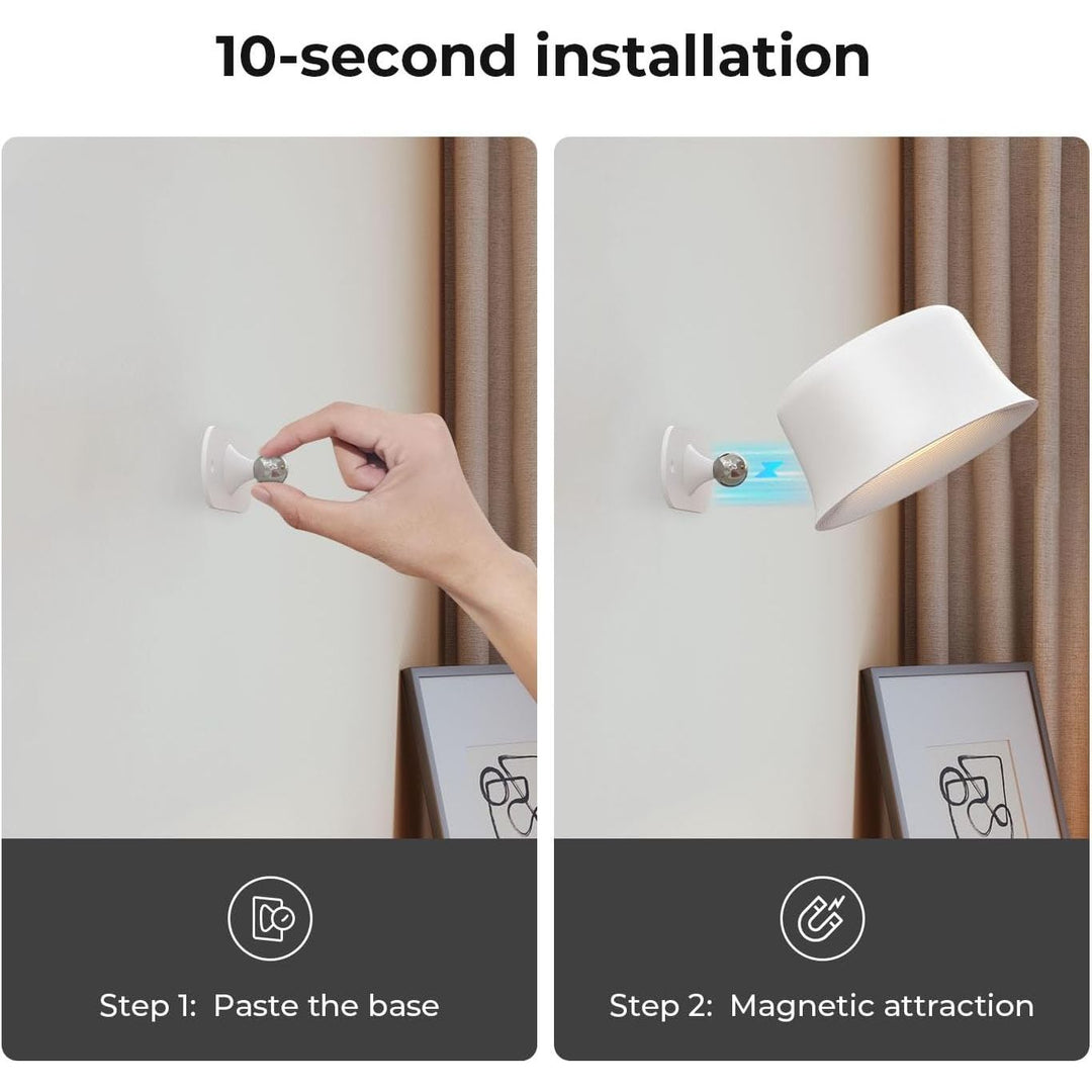 Wall Lights Cordless Wall Sconces Set of Two Rechargeable, 3 Colors - Just Closeouts Canada Inc.