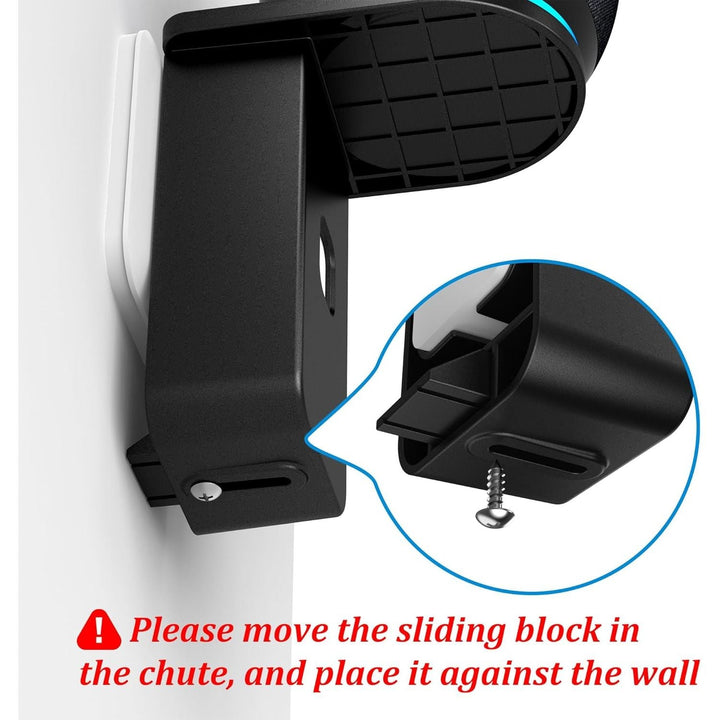 Wall Mount for Dot 5th & Dot 4th Gen & Pop & Google Nest Mini - Upgraded Alexa Dot 5th/Dot 4th Gen Outlet Holder Stand Shelf Accessories with Cable Management, No Drilling Required (Black) - Just Closeouts Canada Inc.