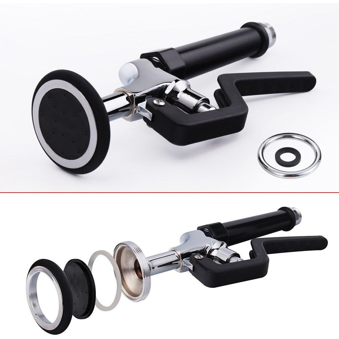 Wall Mount Hot & Cold Water Powerful Pull Out Spray Commercial Pre Rinse Restaurant Kitchen Faucet with Add On Spout, Installation Kits Included … (6003 - 1P) - Just Closeouts Canada Inc.B0776RZ7XB