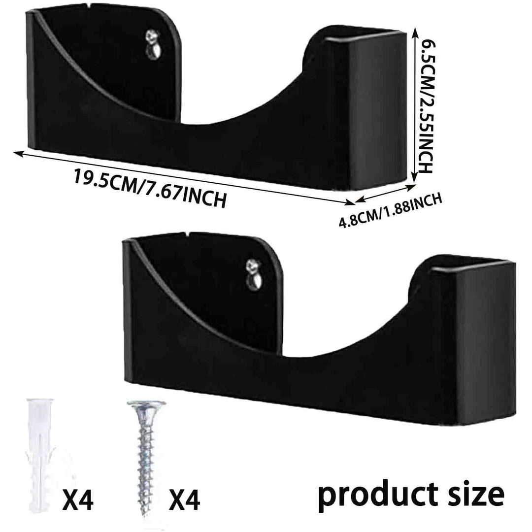 Wall Mounted Baseball Cap Organizer, 2 - Pack Hat Rack with Hardware, Space - Saving Hat Storage Hanger (black) - Just Closeouts Canada Inc.