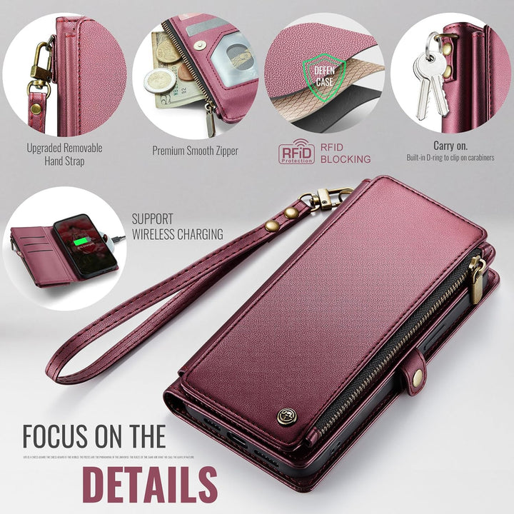 Wallet Phone Case for Galaxy S20 FE – Wine Red - Just Closeouts Canada Inc.