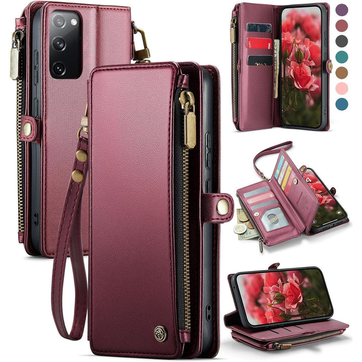 Wallet Phone Case for Galaxy S20 FE – Wine Red - Just Closeouts Canada Inc.