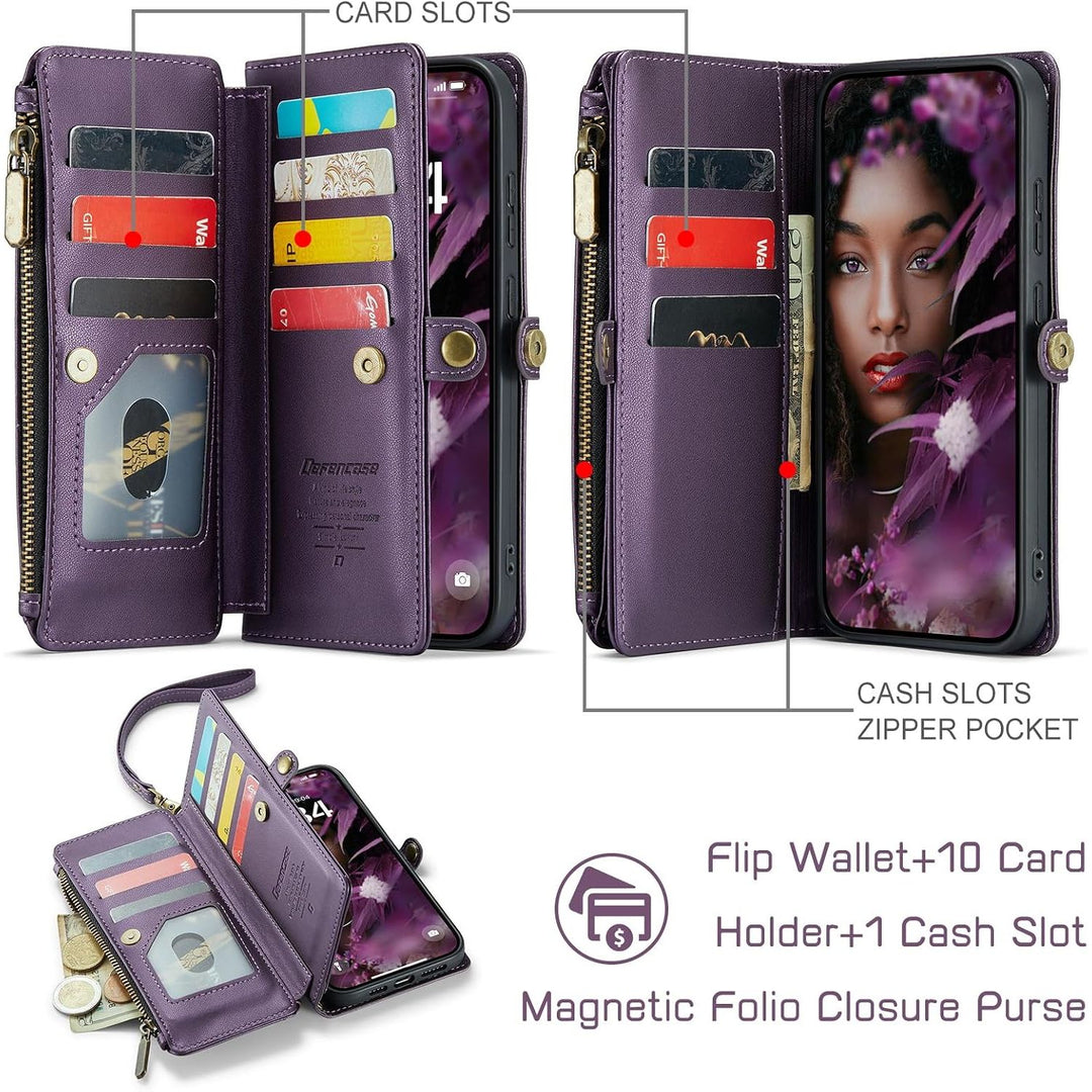 Wallet Phone Case for Galaxy S24 FE – Purple - Just Closeouts Canada Inc.