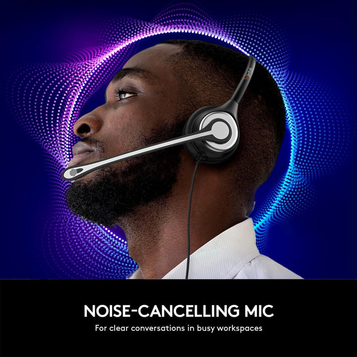 Wantek USB Headsets with Microphone for PC, Stereo Computer Headset with Mic Noise Reduction & in - line Control, 3.5mm/USB Wired Headphones, PC Headset with Mute for Zoom Skype Webinar Home Office - Just Closeouts Canada Inc.