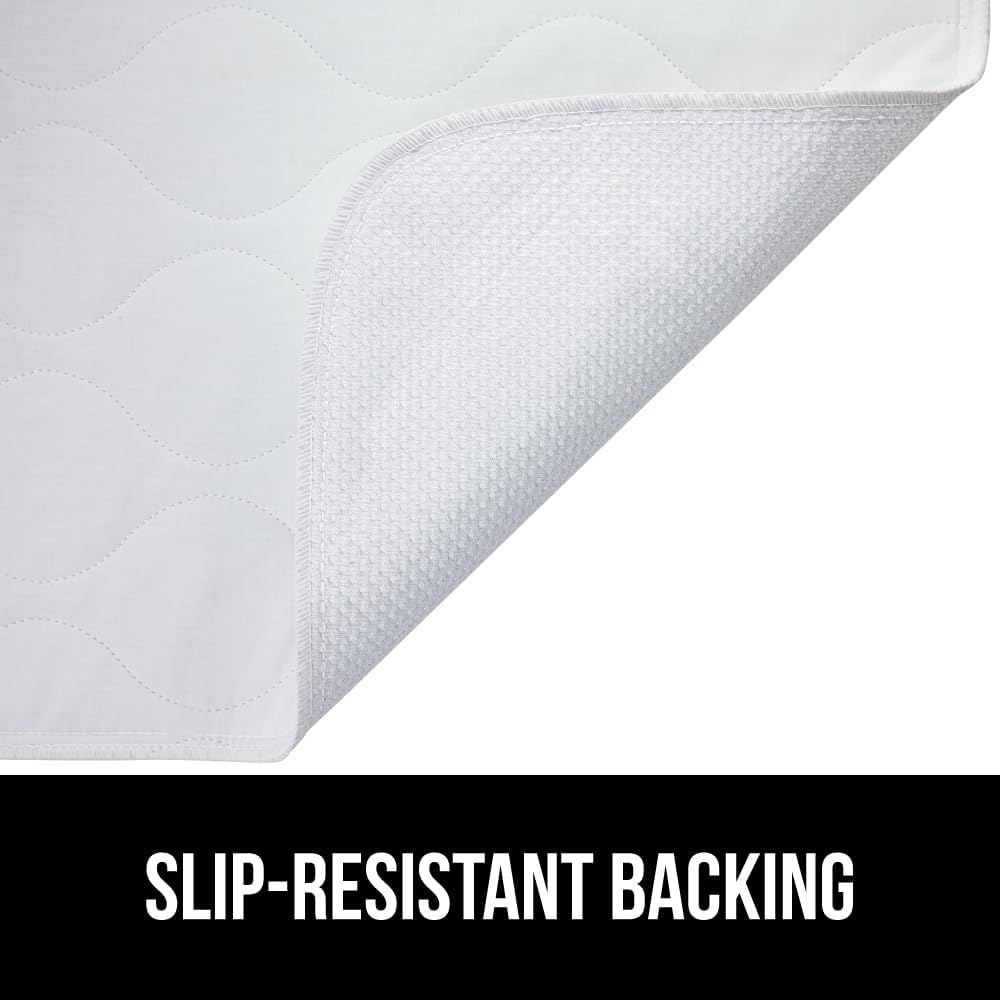 Washable Bed Pads for Incontinence, Leak Proof Slip Resistant Pee Pad Protector, 52x44 Absorbs 11 Cups, Soft Mattress Protection Chux for Enuresis Bedwetting, Adults, Elderly, Kids, White - Just Closeouts Canada Inc.