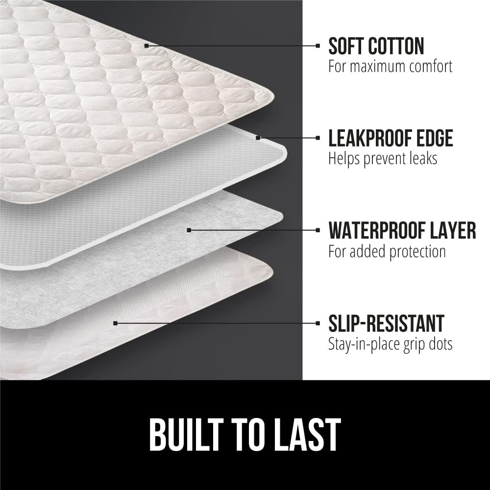 Washable Bed Pads for Incontinence, Leak Proof Slip Resistant Pee Pad Protector, 52x44 Absorbs 11 Cups, Soft Mattress Protection Chux for Enuresis Bedwetting, Adults, Elderly, Kids, White - Just Closeouts Canada Inc.