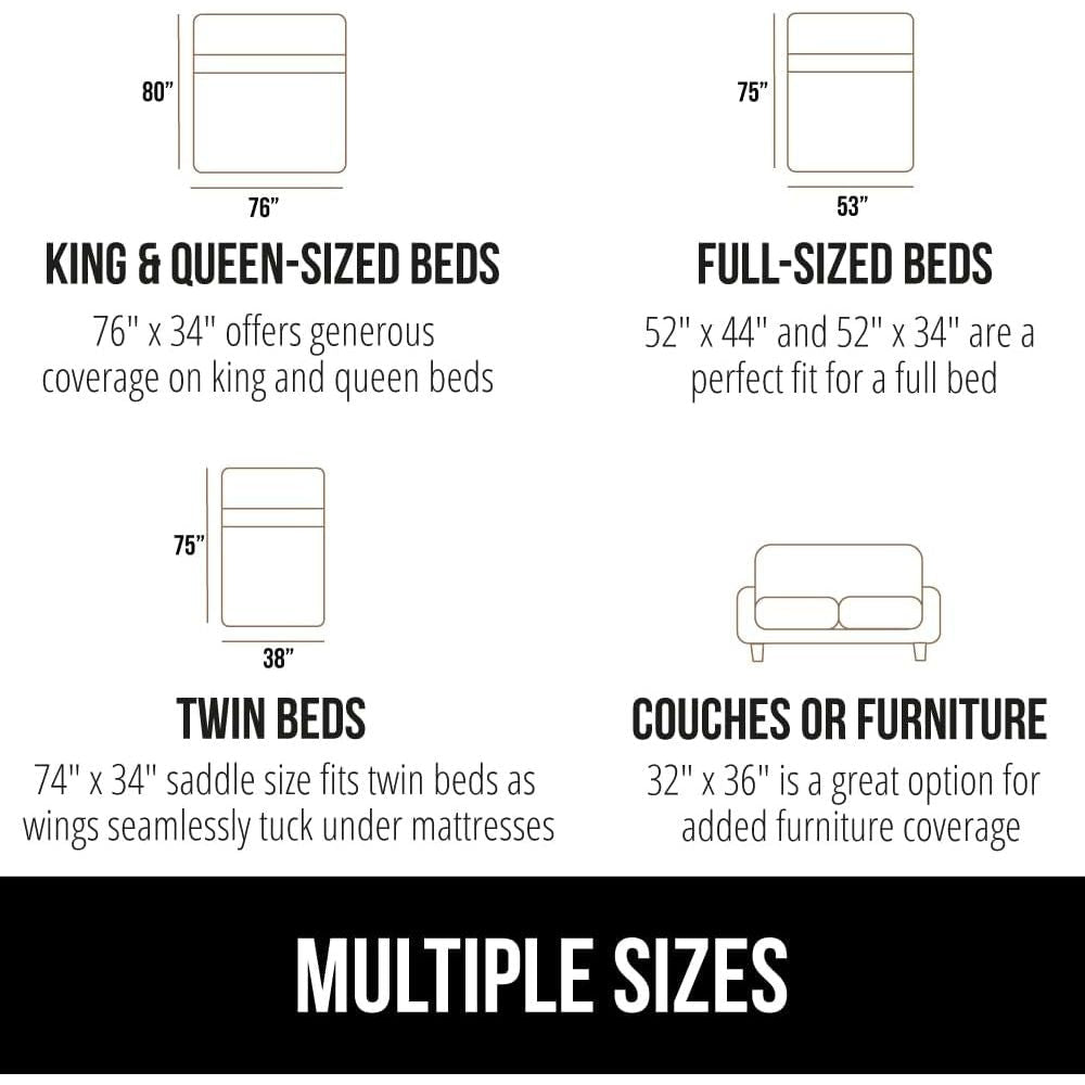 Washable Bed Pads for Incontinence, Leak Proof Slip Resistant Pee Pad Protector, 52x44 Absorbs 11 Cups, Soft Mattress Protection Chux for Enuresis Bedwetting, Adults, Elderly, Kids, White - Just Closeouts Canada Inc.