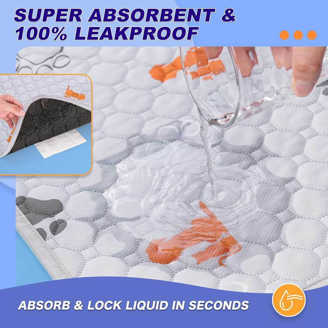 Washable Pee Pads for Dogs, 1 Pack Absorbent Reusable Training Dog Pads Pet Puppy Pads, Non - Slip Potty Pads for Whelping, Playpen, Crate, Bed, Orange, 72"x72" - Just Closeouts Canada Inc.X004PQWRC5