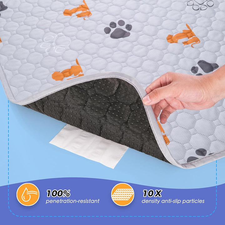 Washable Pee Pads for Dogs, 2 Pack Absorbent Reusable Training Dog Pads Pet Puppy Pads, Non - Slip Potty Pads for Whelping, Playpen, Crate, Bed, Orange, 36"x36" - Just Closeouts Canada Inc.X004PR15K9