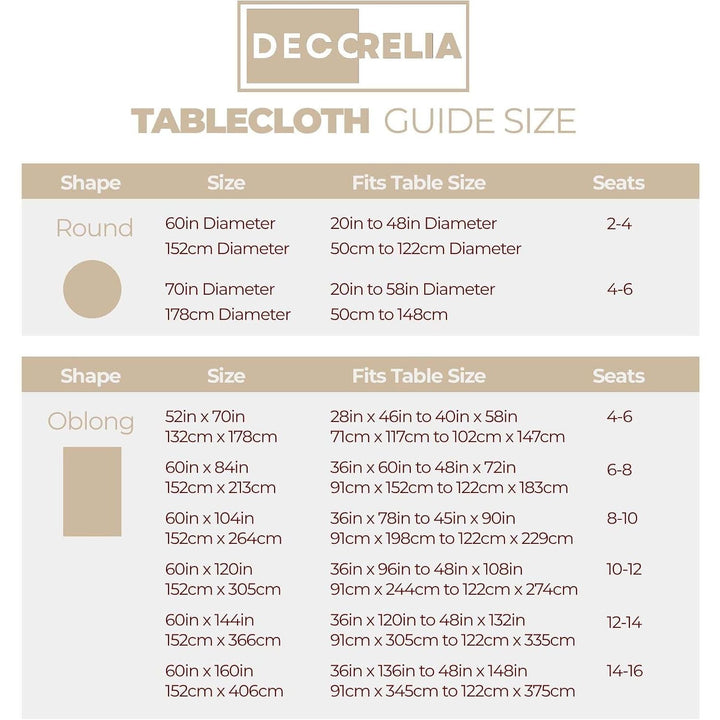 Waterproof Damask Floral Design Table Cloth for 8ft Rectangle Table, Easy to Clean Wrinkle-Free Outdoor Tablecloth for Wedding, Party and Camping(Oblong, 60 x 120 Inch (10-12 Seats), Beige) - Just Closeouts Canada Inc.X004O46RZB