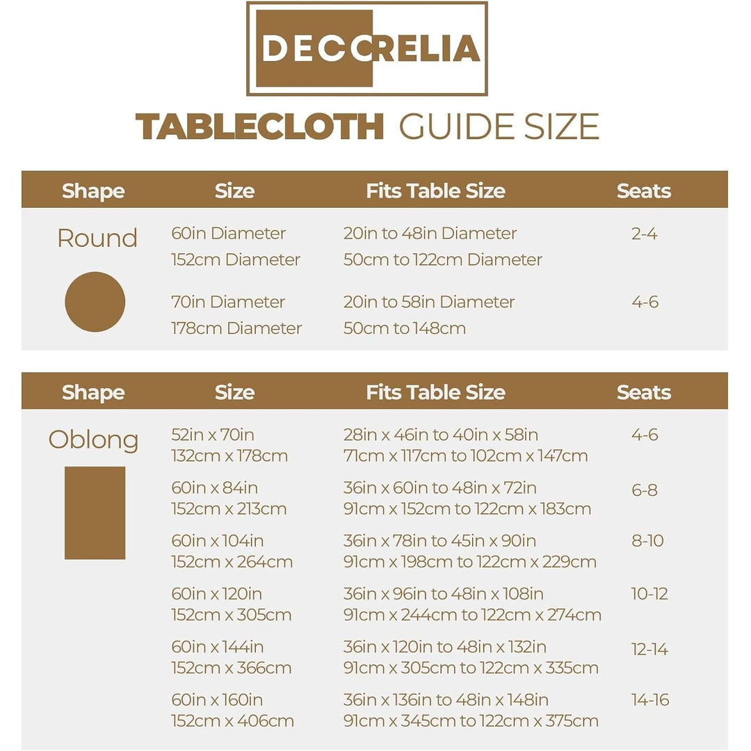 Waterproof Easy Wipe Clean 10 Seater Table Cloth for Dining Table, Party and Wedding Table, Decoration Table Cloth for Glass Dining Table (Oblong, 60 x 104 Inch (8-10 Seats), Natural) - Just Closeouts Canada Inc.X003KNDT53