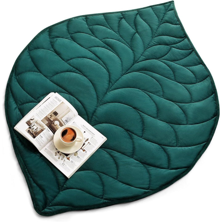 Weighted Lap Blanket 7 lbs 41" x 53", Small Weighted Blanket for Adults, Cozy Luxury Crystal Velvet Weighted Blanket for Relaxation, All - Season Blanket, Machine Washable, Green - Just Closeouts Canada Inc.