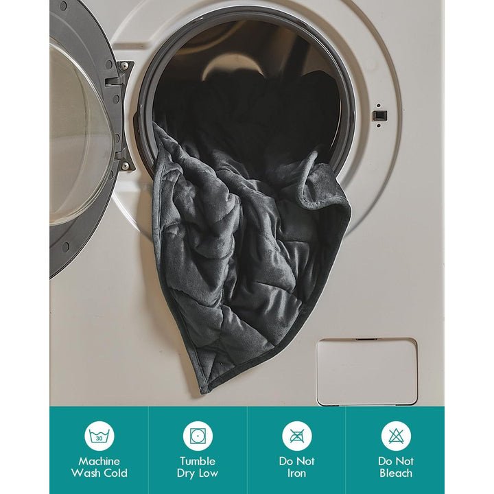 Weighted Lap Blanket 7 lbs 41" x 53", Small Weighted Blanket for Adults, Cozy Luxury Crystal Velvet Weighted Blanket for Relaxation, All - Season Blanket, Machine Washable, Gray - Just Closeouts Canada Inc.