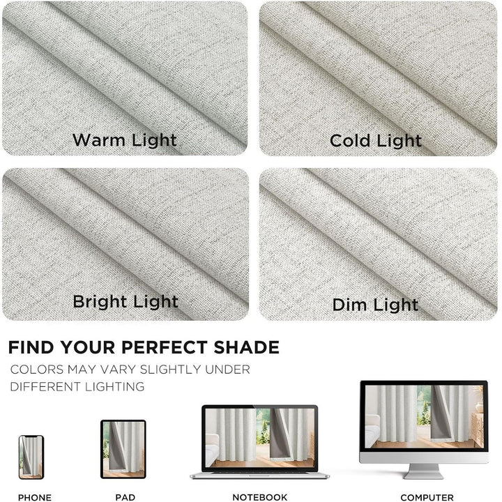 White Blackout Rod Pocket & Back Tab Curtain, 1 Panel, 100 x 84 in - Just Closeouts Canada Inc.X0044KFT9F
