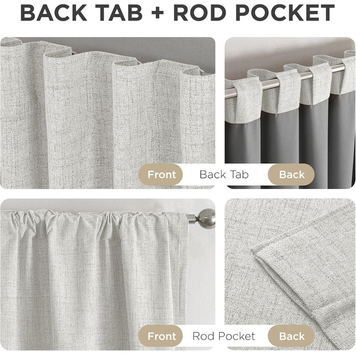 White Blackout Rod Pocket & Back Tab Curtain, 1 Panel, 100 x 84 in - Just Closeouts Canada Inc.X0044KFT9F