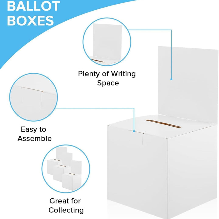 White Cardboard Ballot & Raffle Boxes, 12-Pack, 6 in - Just Closeouts Canada Inc.X00494G58F