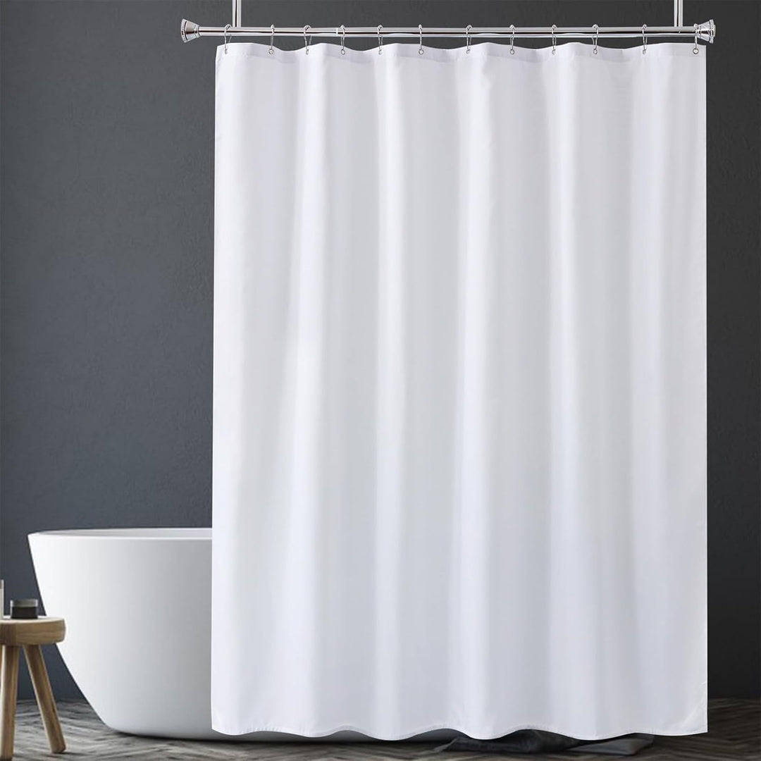 White 72 by 72 inch shower curtain liner