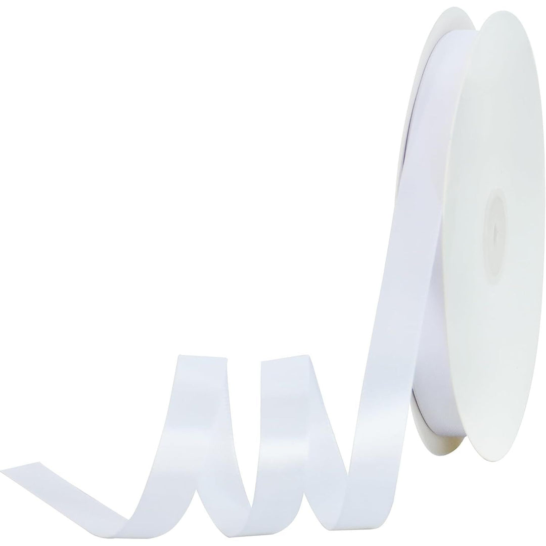 White Satin Ribbon – 5/8 Inch × 100 Yards - Just Closeouts Canada Inc.