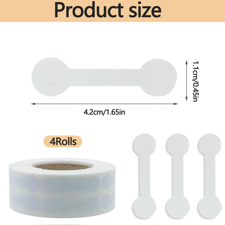 White Self-Adhesive Jewellery Price Labels, 4 Rolls, 2,000 Tags - Just Closeouts Canada Inc.X004HHBC55