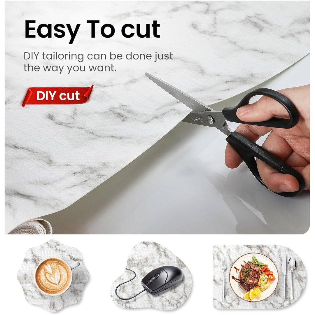 Windimiley Drawer Liner Shelf Liner Cabinet Liner Non Adhesive Waterproof Non Slip Shelf Liners for Kitchen Cabinets Cupboard Liners for Pantry Table Desk Dresser Marble (24 in x 30 FT) - Just Closeouts Canada Inc.