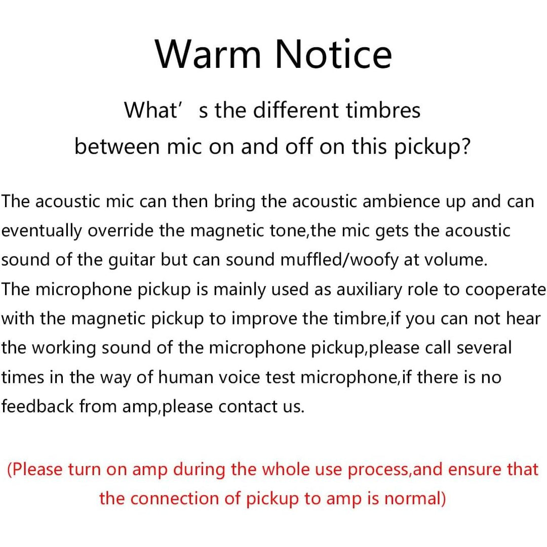 Wireless Acoustic Guitar Pickup Rechargeable Magnetic And Microphone Soundhole Pickup For Acoustic Guitar Build - In Volume Control(Black) - Just Closeouts Canada Inc.