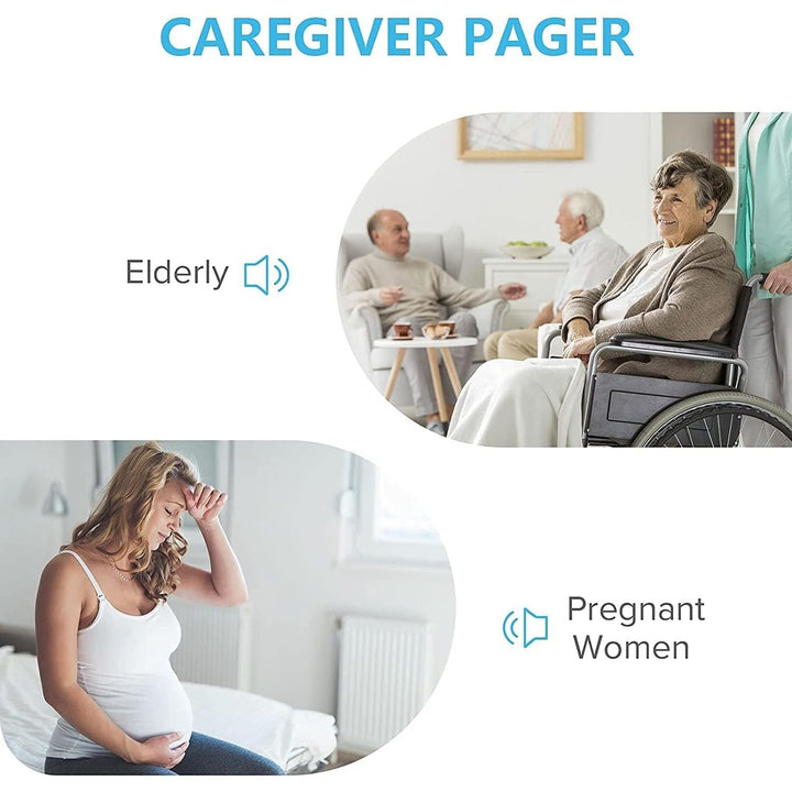 Wireless Doorbell with 2 Buttons, Easy Installation Waterproof Mini Doorbell Kits, 5 Adjustable Volumes, 58 Chimes, 1000Ft Range, LED Indicator, White - Just Closeouts Canada Inc.