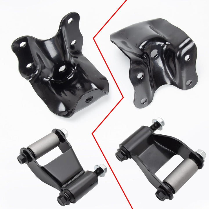 Wocch 722 - 001 722 - 010 Rear Leaf Spring Bracket Repair Kit Fits for Ford Ranger 1983 - 2011, Mazda B2300/ B3000/ B4000 1994 - 2010, Mazda B2500 1998 - 2001, Rear Leaf Spring Hanger Shackle Bracket - Just Closeouts Canada Inc.